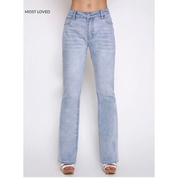 Tiger Mist Denim - NWT Tiger Mist Tammie Jeans Flare Leg Hi-Rise Light Wash Size XL NEW